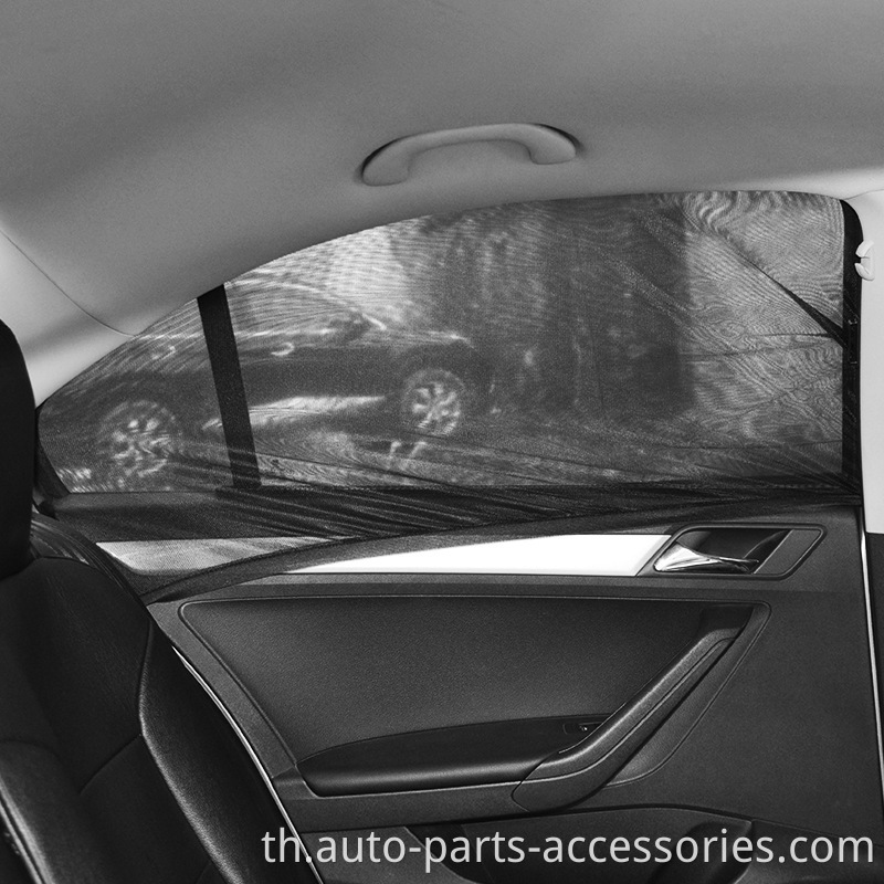 Summer UV Laser Protection Window ด้านข้าง Anti-Mosquito 5D Mesh Magnetic Car Foldable Car Curtain Car Wurtain